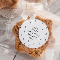 modern elegant baby first christmas baby