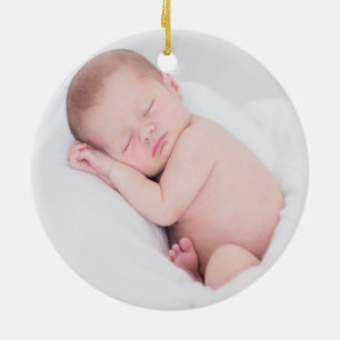 Modern Elegant Baby First Christmas Ceramic Tree Decoration