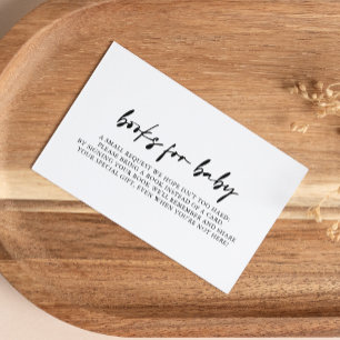 Modern Elegant Baby Shower Book Request   Enclosure Card