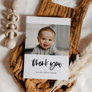 Modern elegant Baby shower thank you card