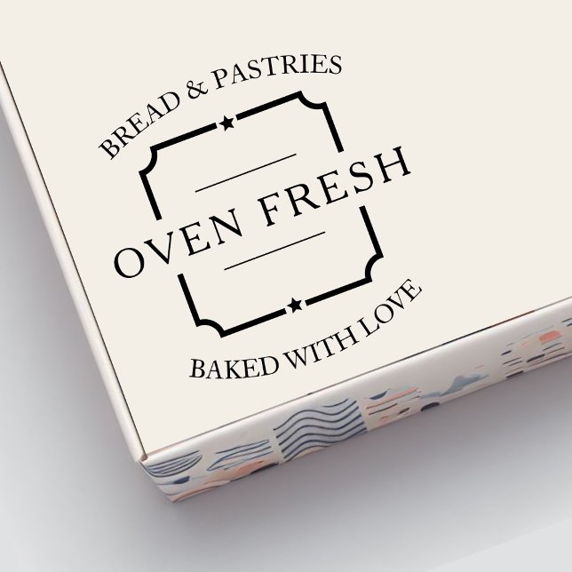 Modern Elegant Bakery Home Living Rubber Stamp (Creator Uploaded)