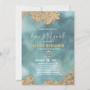Modern Elegant Bar Mitzvah Invitation