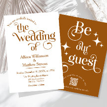 Modern Elegant "Be our Guest" Wedding Invitation