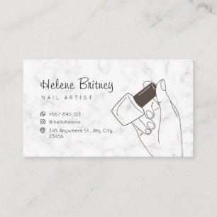 modern elegant beauty salon nail art Business Card