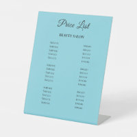 Modern Elegant Beauty Salon Price List