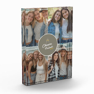 Modern Elegant Best Friends Stylish Besties Chic Photo Block