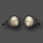 Modern Elegant Best Man Groomsman Monogram Gold Gunmetal Finish Cufflinks<br><div class="desc">Modern Elegant Best Man Groomsman Monogram Gold. Please DM if you need help to modify before you make a purchase. Thank you for your support!</div>