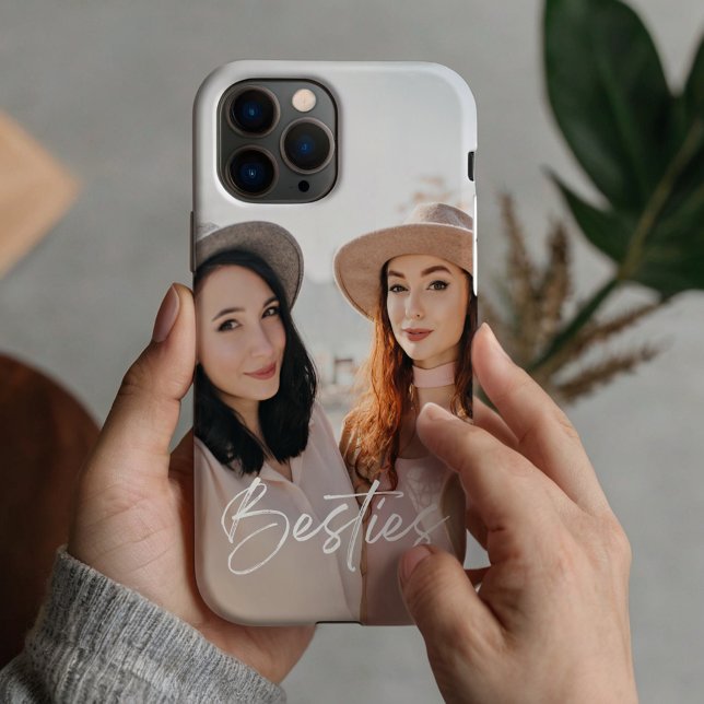 Modern Elegant Besties Photo for Best Friends Case-Mate iPhone Case (Creator Uploaded)