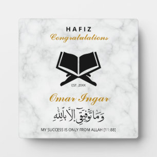 Modern Elegant Black and Gold Graduation Keepsake Plaque