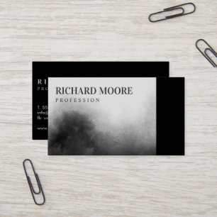 Modern Elegant Black and White Landscape Abstract Business Card