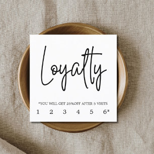 Modern Elegant Black and White Loyalty Card