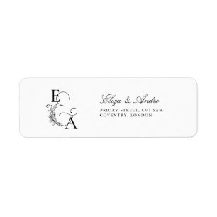 Modern Elegant Black and White Monogram