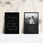 Modern Elegant Black and White Photo Wedding Invitation<br><div class="desc">Modern Elegant Black and White Photo Wedding Invitation</div>