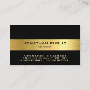 Modern Elegant Black Gold Template Professional Business Card