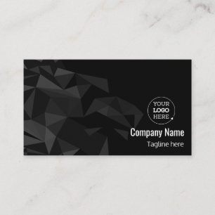 Modern Elegant Black & Grey Business Card