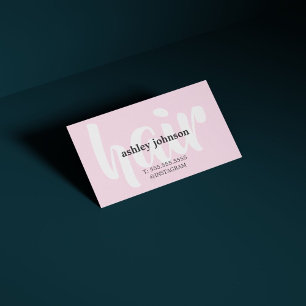 Modern Elegant Black Rose White Hair Stylist Business Card
