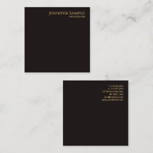Modern Elegant Black Velvet Custom Professional Square Business Card