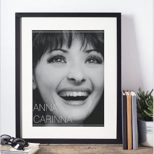 Modern Elegant Black & White Photo Actress Poster