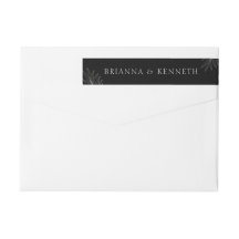 Modern Elegant Black with Leaf Wedding