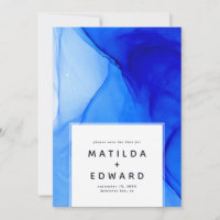 modern elegant blue and white wedding