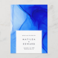 modern elegant blue and white wedding