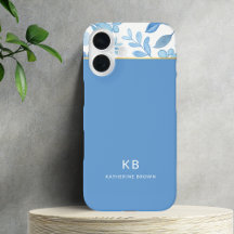 Modern Elegant Blue Floral Pattern