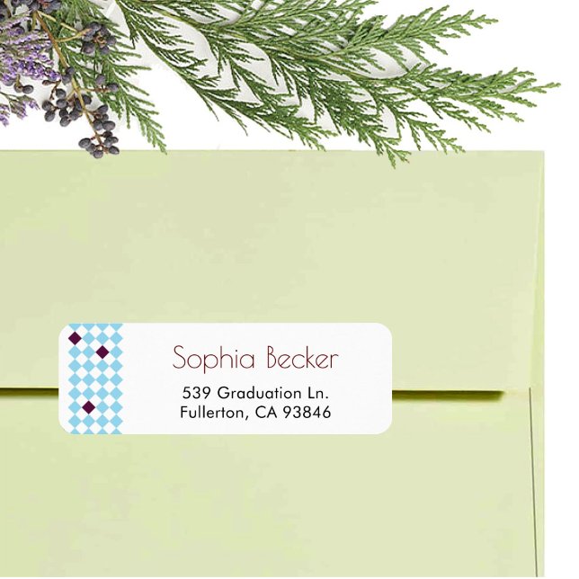 Modern Elegant Blue Graduation Cap Pattern (Creator Uploaded)