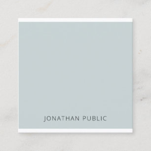 Modern Elegant Blue Green Simple Professional Cool Square Business Card