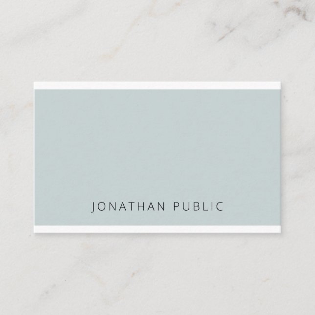 Modern Elegant Blue Green Simple Template Trendy Business Card (Front)