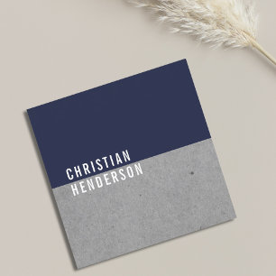 Modern Elegant Blue Grey Consultant Square Business Card