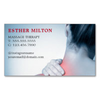 Modern Elegant Blue Photo Massage Therapist