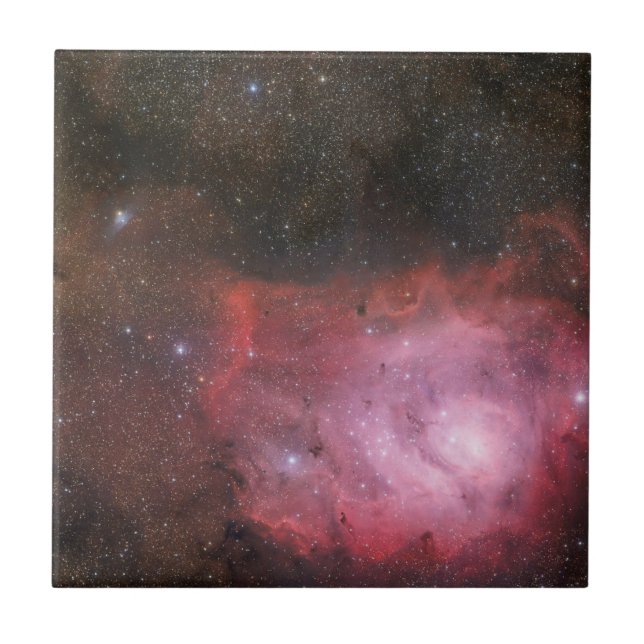 Modern Elegant Blue Space Landscape Tile (Front)