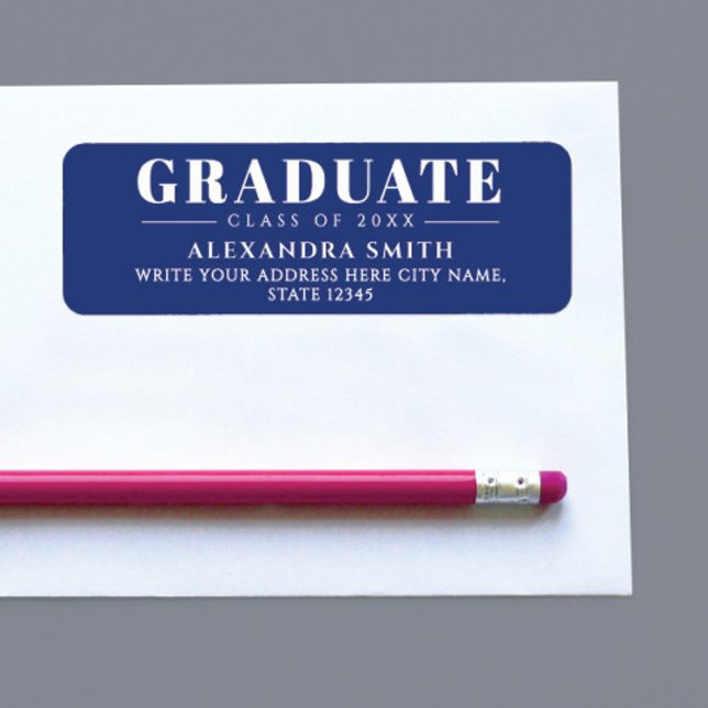 Modern Elegant Blue White Formal Graduation Degree (Creator Uploaded)