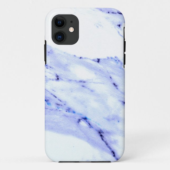 Modern Elegant Blue, White Marble granite pattern  Case-Mate iPhone Case (Back)