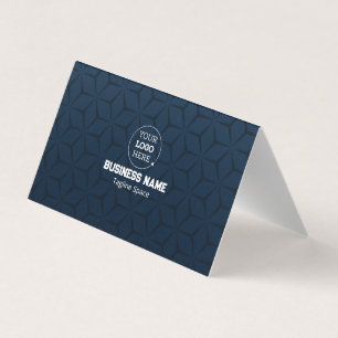 Modern Elegant Blue & White Professional Business Card