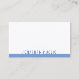 Modern Elegant Blue White Template Professional Business Card