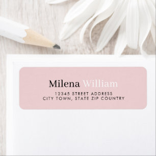 Modern Elegant Blush Pink Address