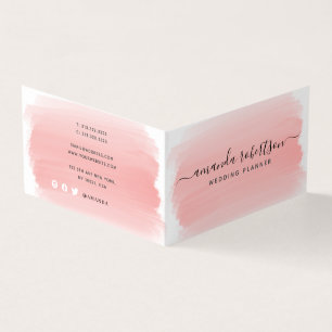Modern Elegant Blush Pink Signature Typography Business Card