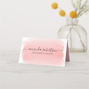 Modern Elegant Blush Pink Signature Typography Loyalty Card