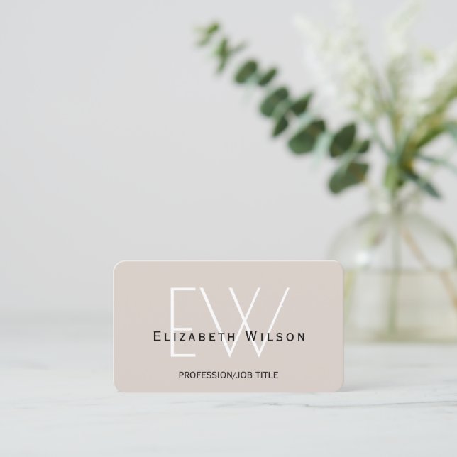 Modern elegant boho realtor QR code  Business Card (Standing Front)