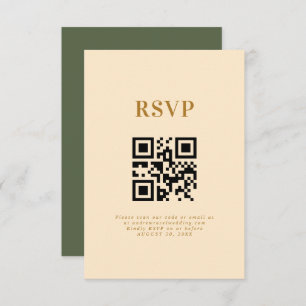Modern Elegant Boho Wedding Typography  RSVP Card