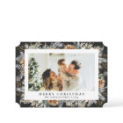 Modern Elegant Botanical Foliage | Black Christmas