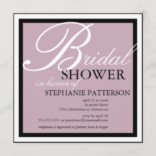 Modern & Elegant Bridal Shower in Lilac Invitation