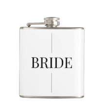 Modern Elegant Bride Flask