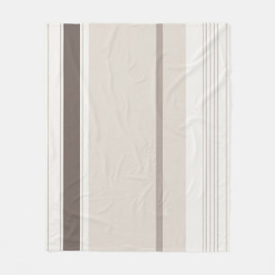 Modern Elegant Brown Beige Colour Harmony Fleece Blanket