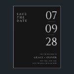 Modern Elegant Budget Wedding Save the Date Announcement Postcard<br><div class="desc">Modern Black and White Elegant Budget Wedding Save the Date Postcard</div>