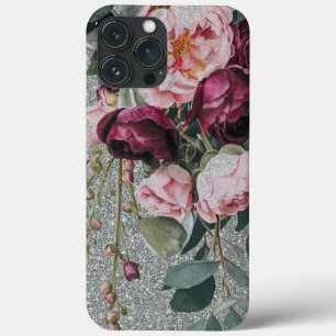 Modern elegant burgundy pink rose Case-Mate iPhone 13 Pro Max Case