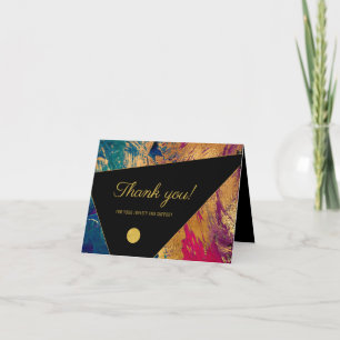 Modern elegant business customer thank you card