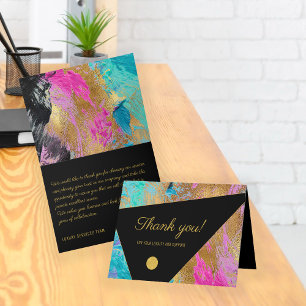 Modern elegant business customer thank you card