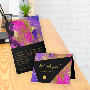 Modern elegant business customer thank you card